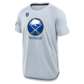 Gray t-shirt with sabres playoff logo and text on a white background