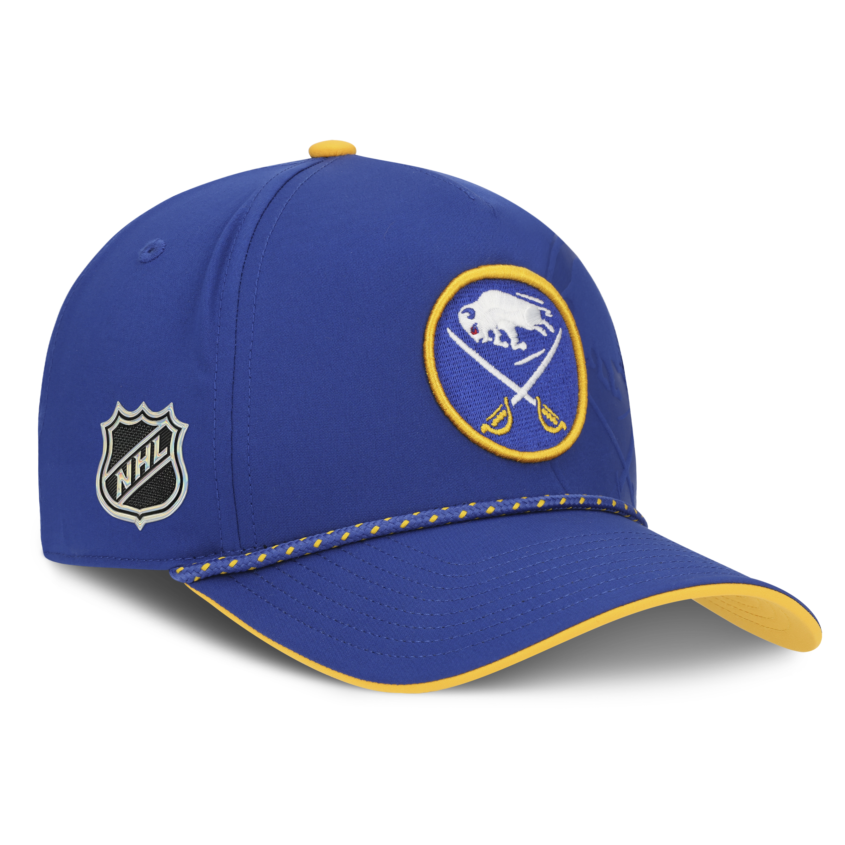 Blue cap with NHL logo and emblem on a white background