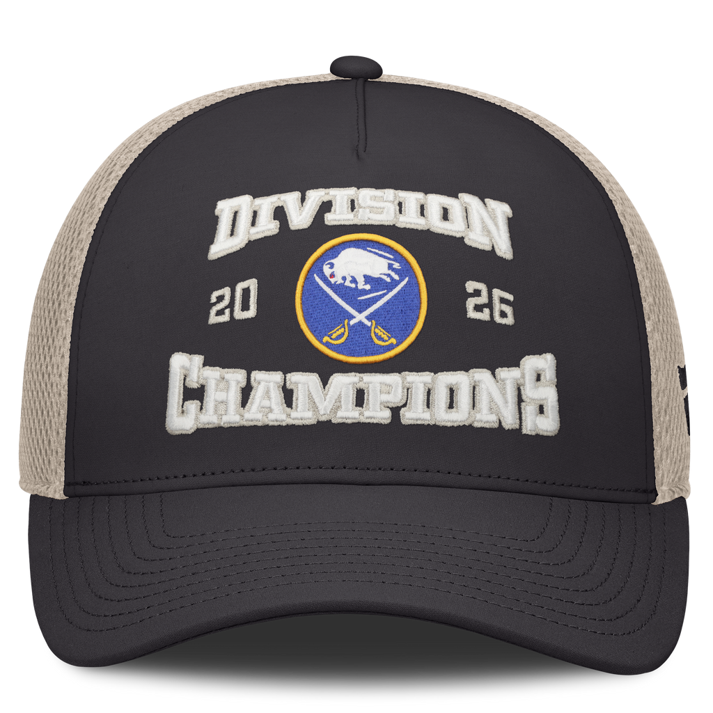Black and beige cap with 'Division Champions' text and logo on a white background