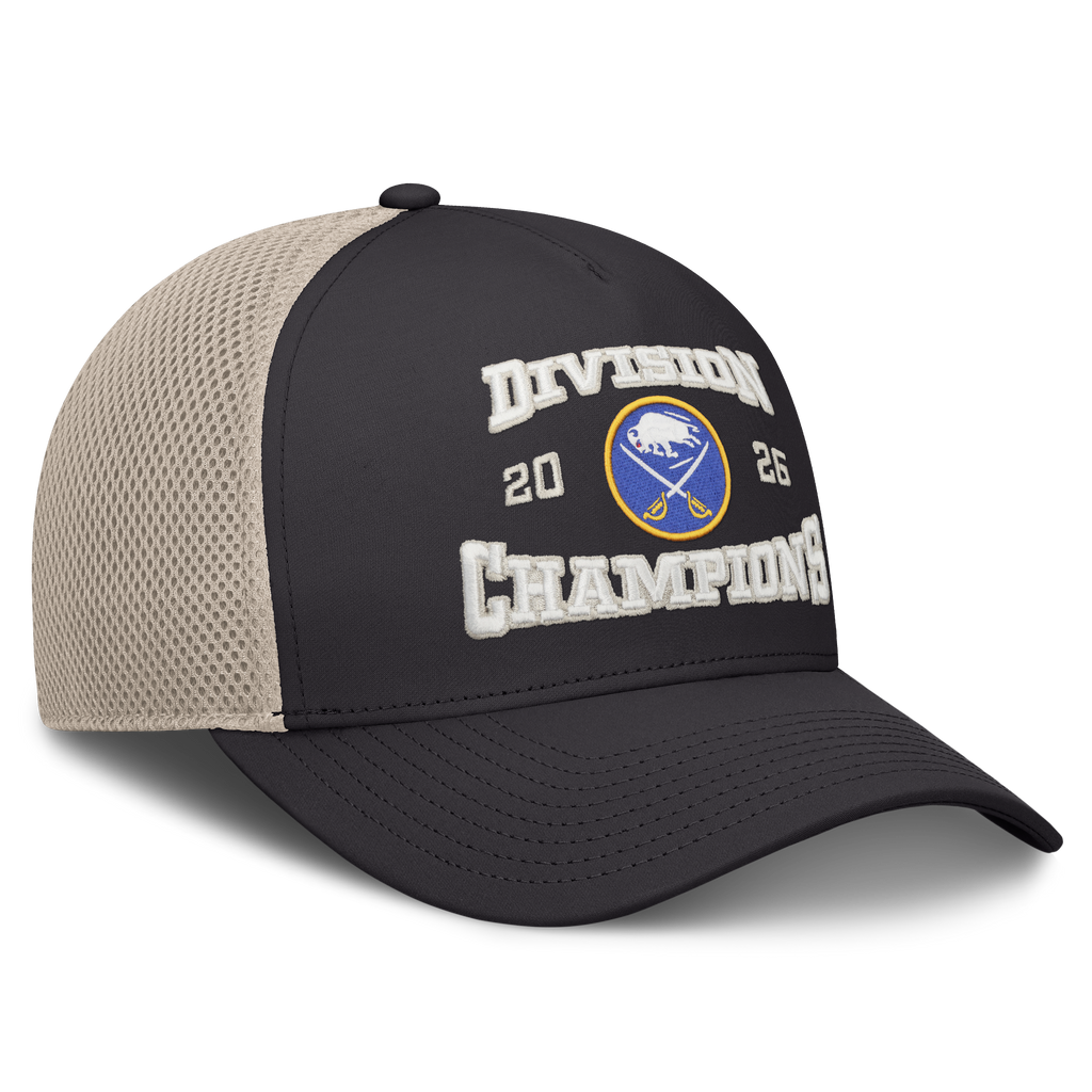 Black and beige cap with 'Division Champions' text and logo on a white background