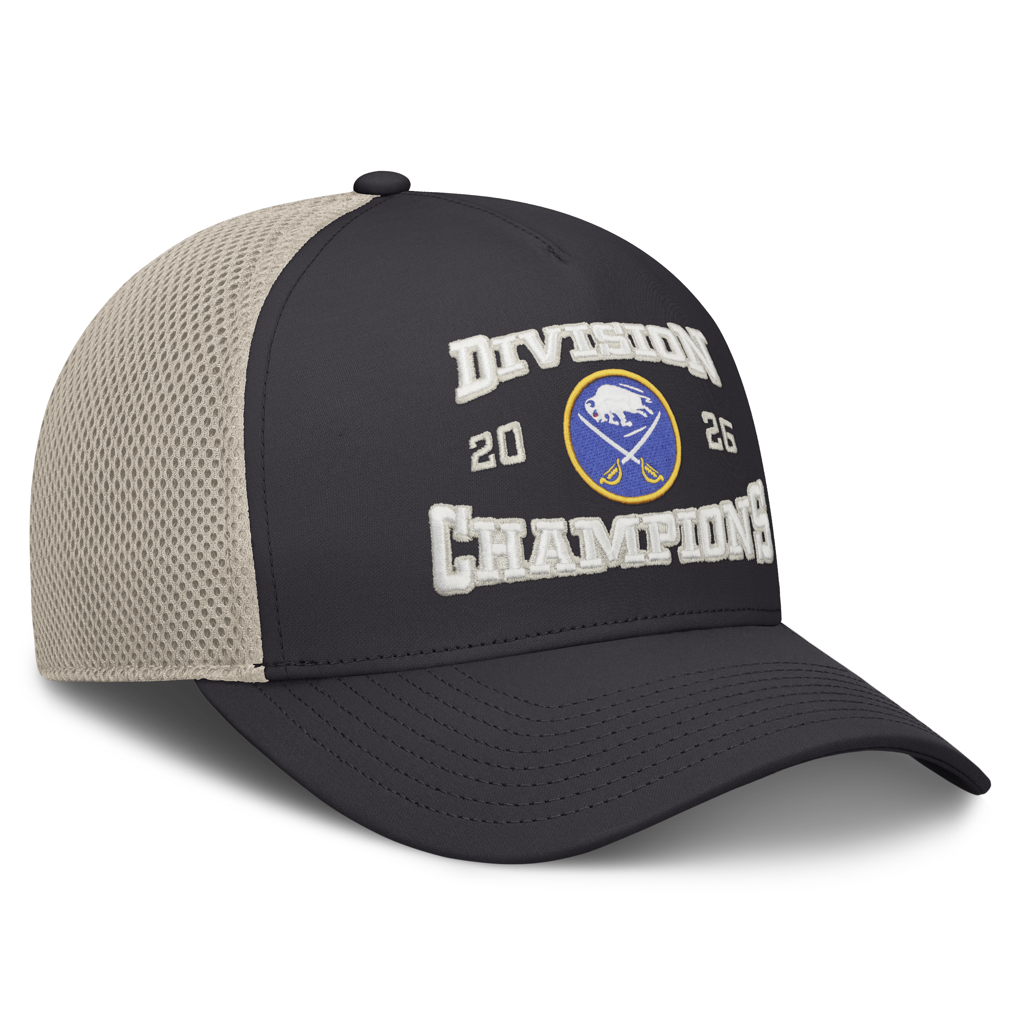 Black and beige cap with 'Division Champions' text and logo on a white background