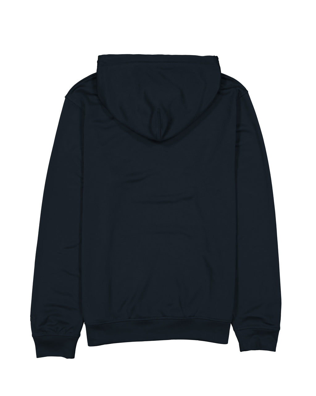 Navy hoodie on a white background