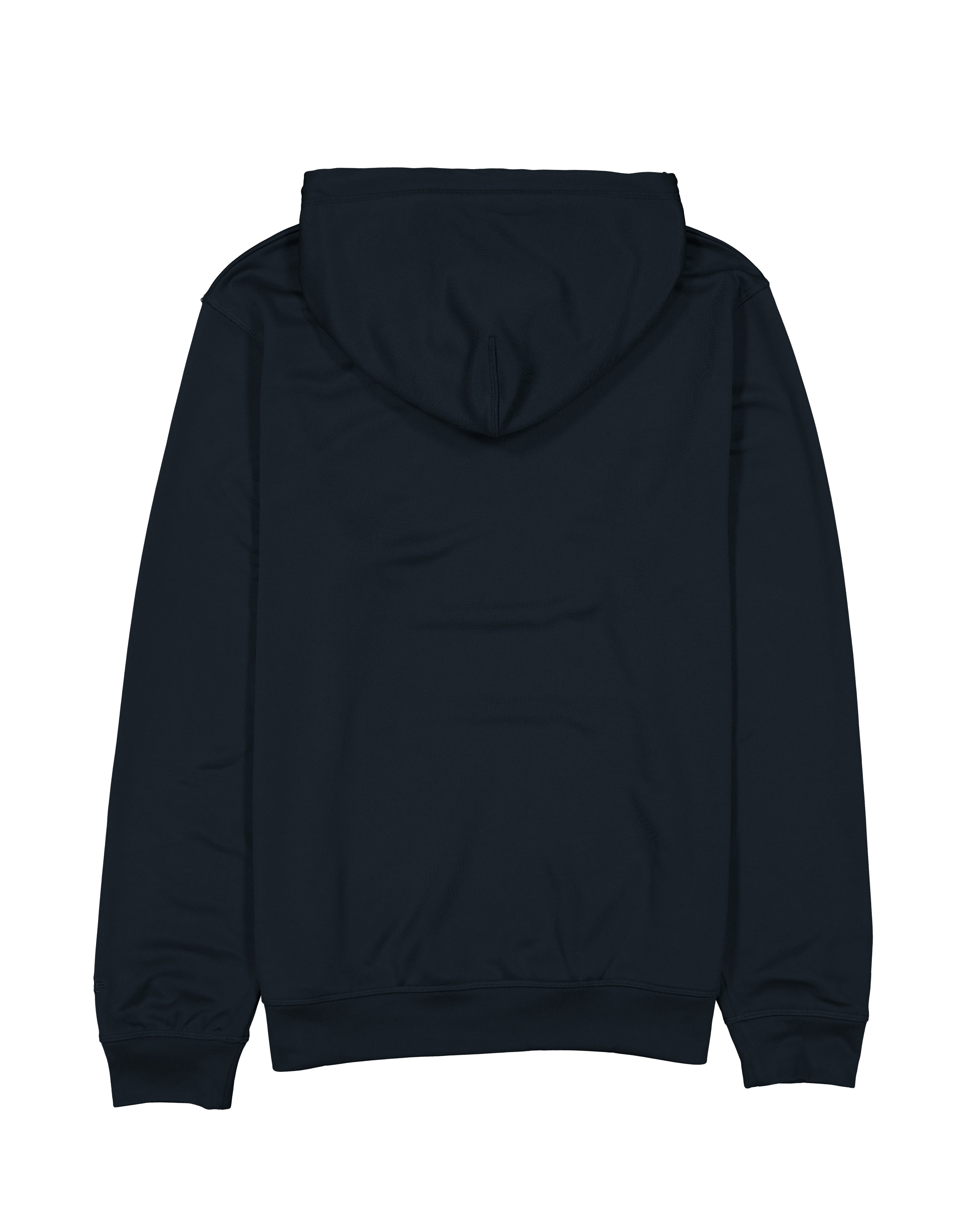 Navy hoodie on a white background