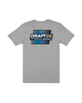 Gray t-shirt with 'Draft 26 Buffalo' text and logo on a white background