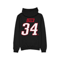 Black hoodie with 'LYON 34' printed on the back against a white background