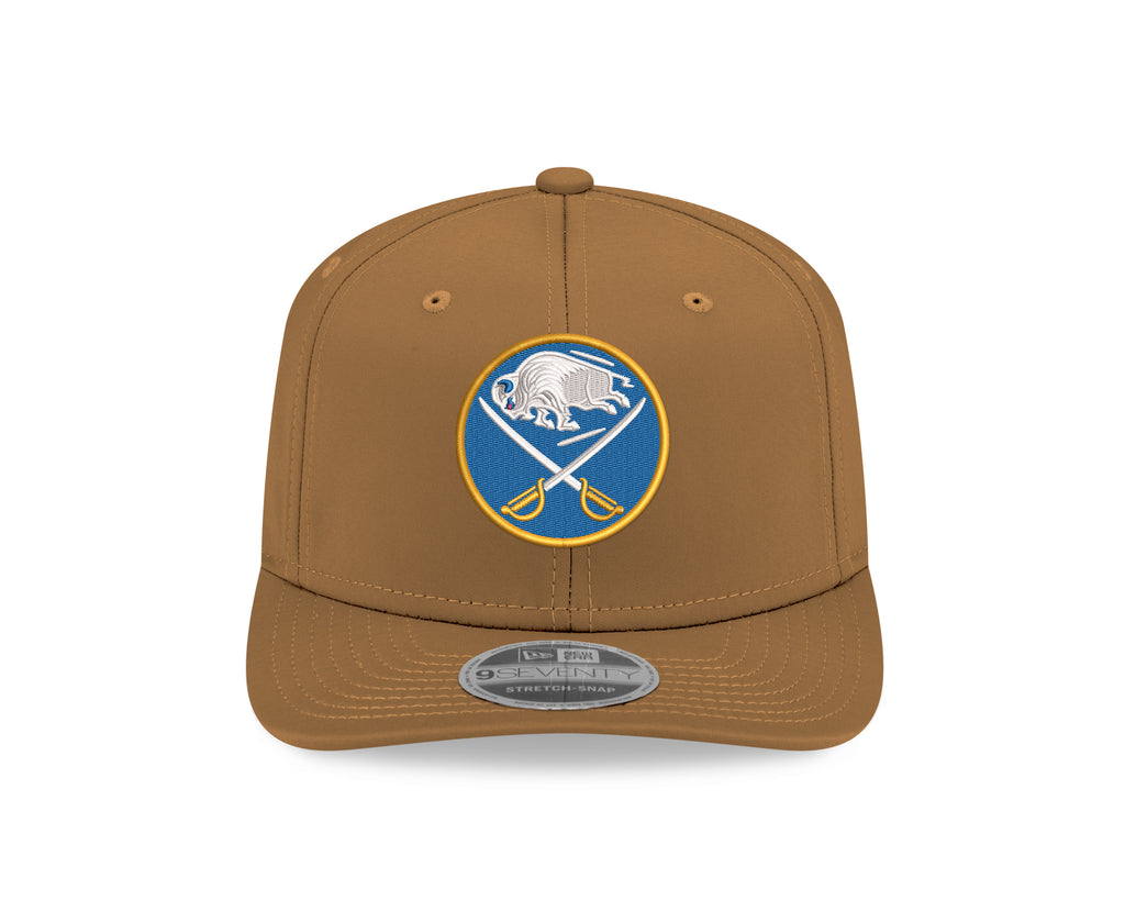 Brown cap with a logo on a white background