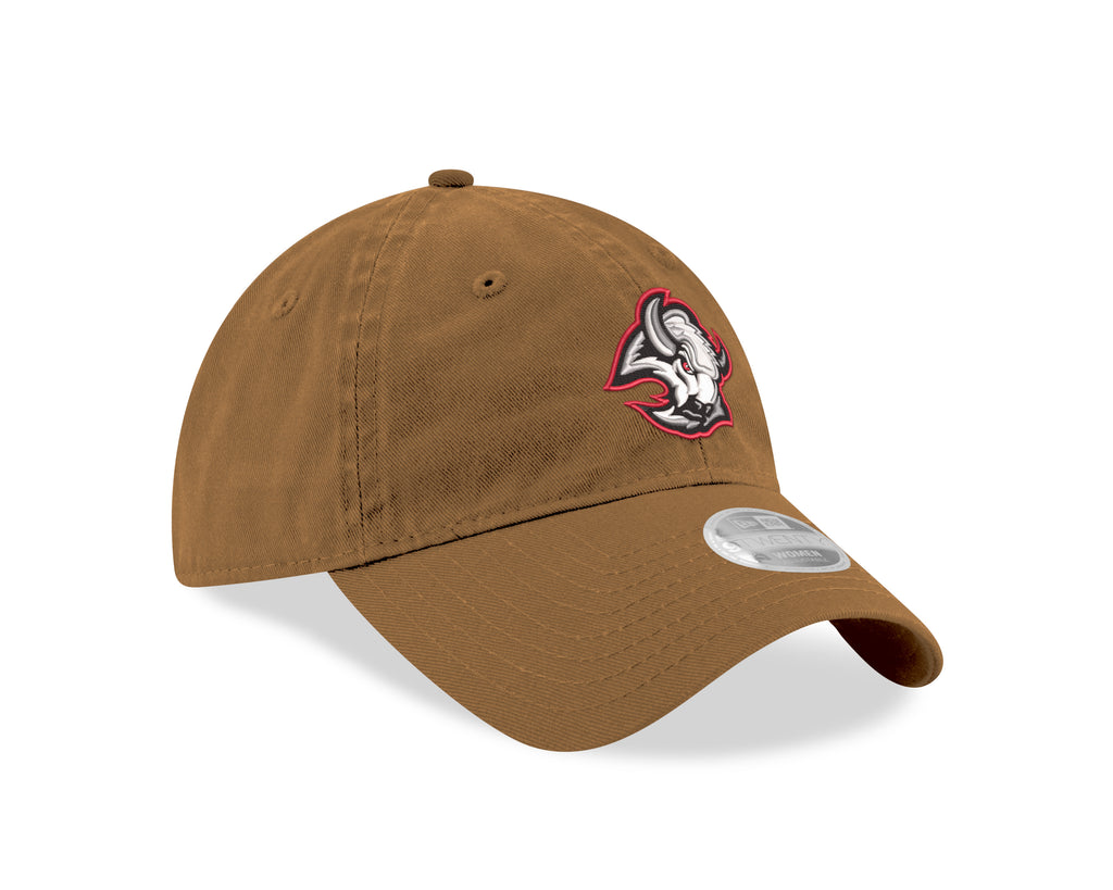 Brown cap with a logo on a white background