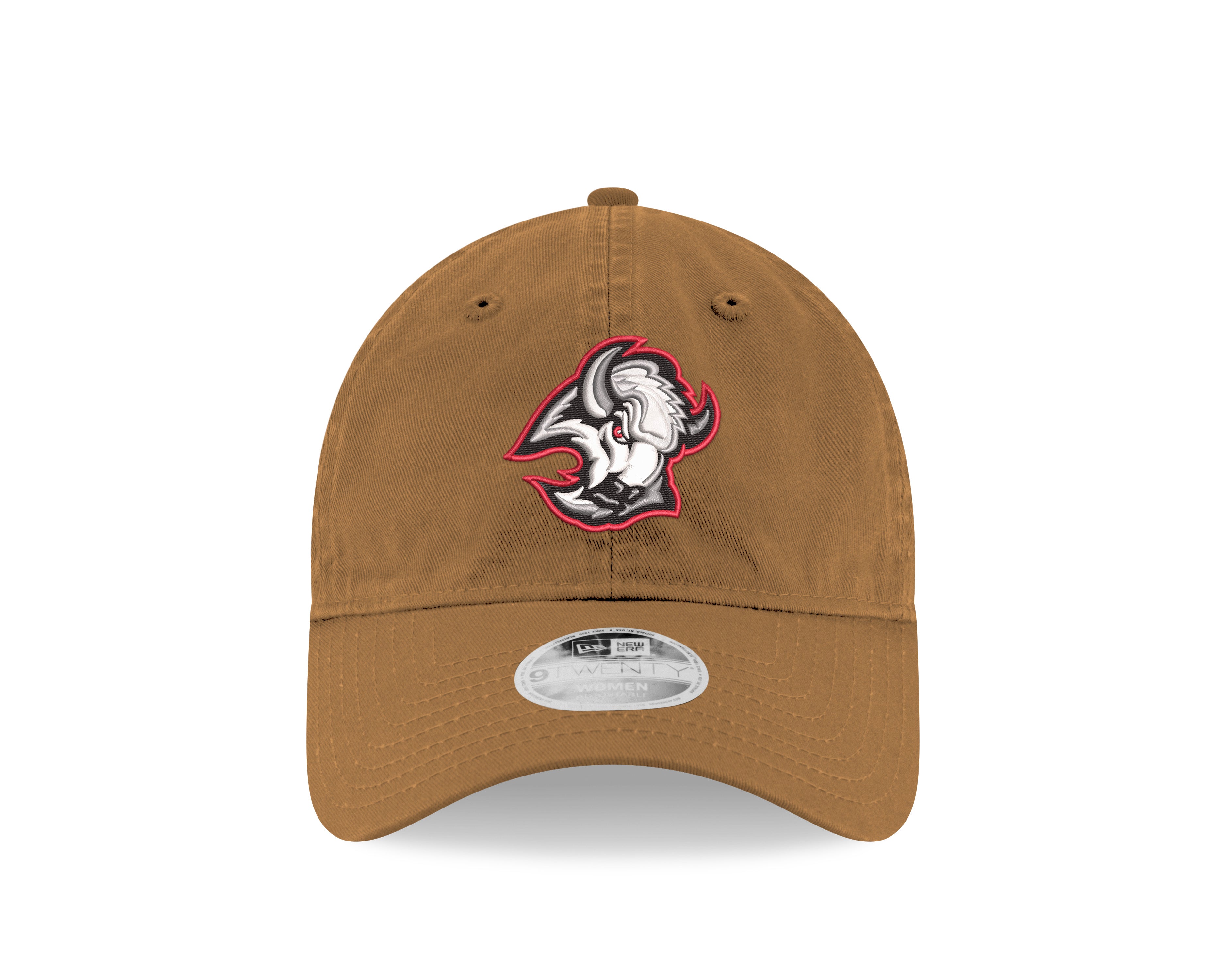 Brown cap with a logo on a white background