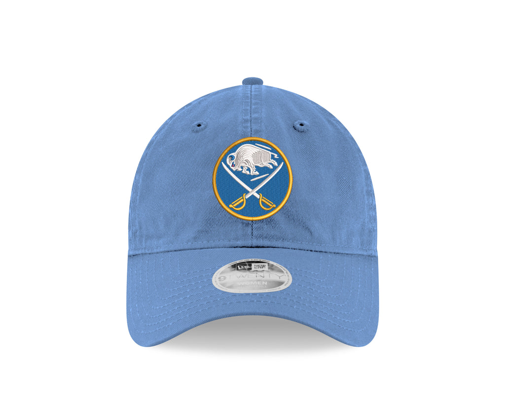 Blue cap with a logo on a white background