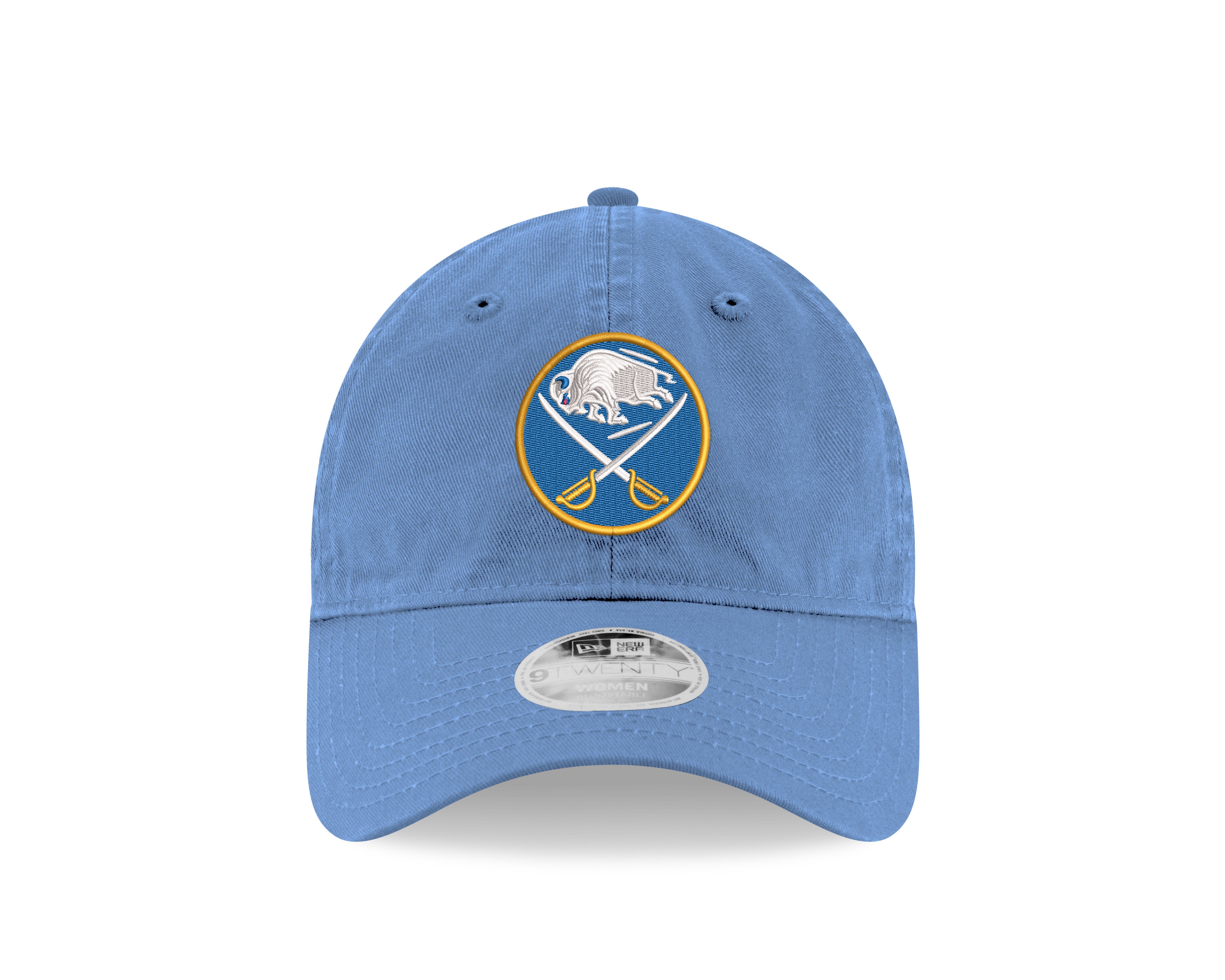 Blue cap with a logo on a white background