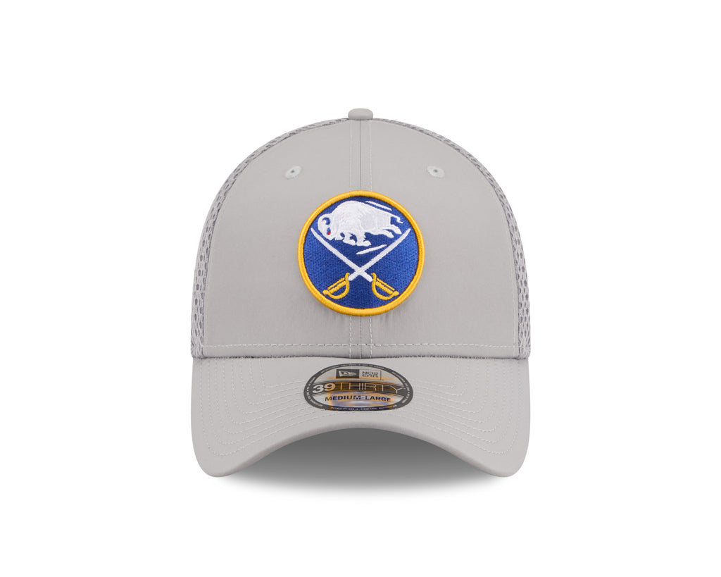 Gray cap with a logo on a white background