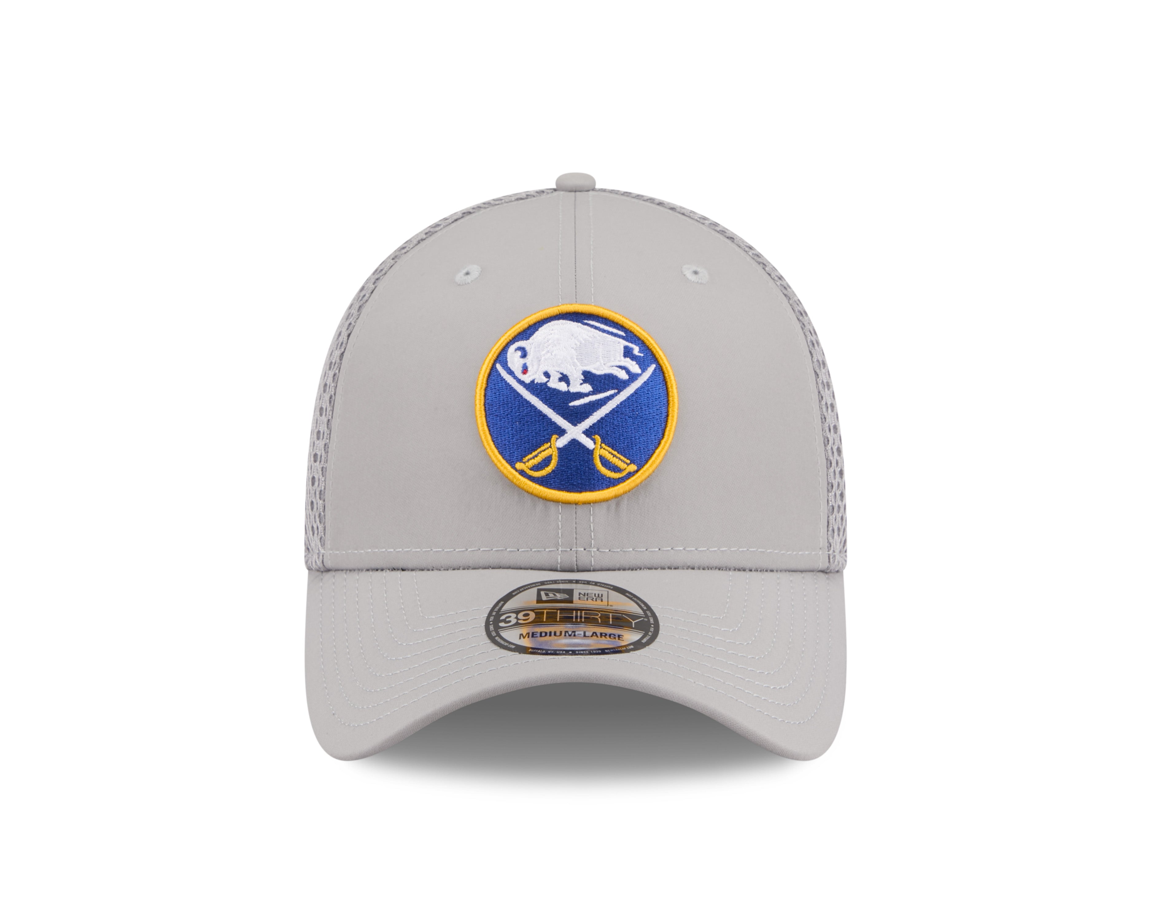 Gray cap with a logo on a white background