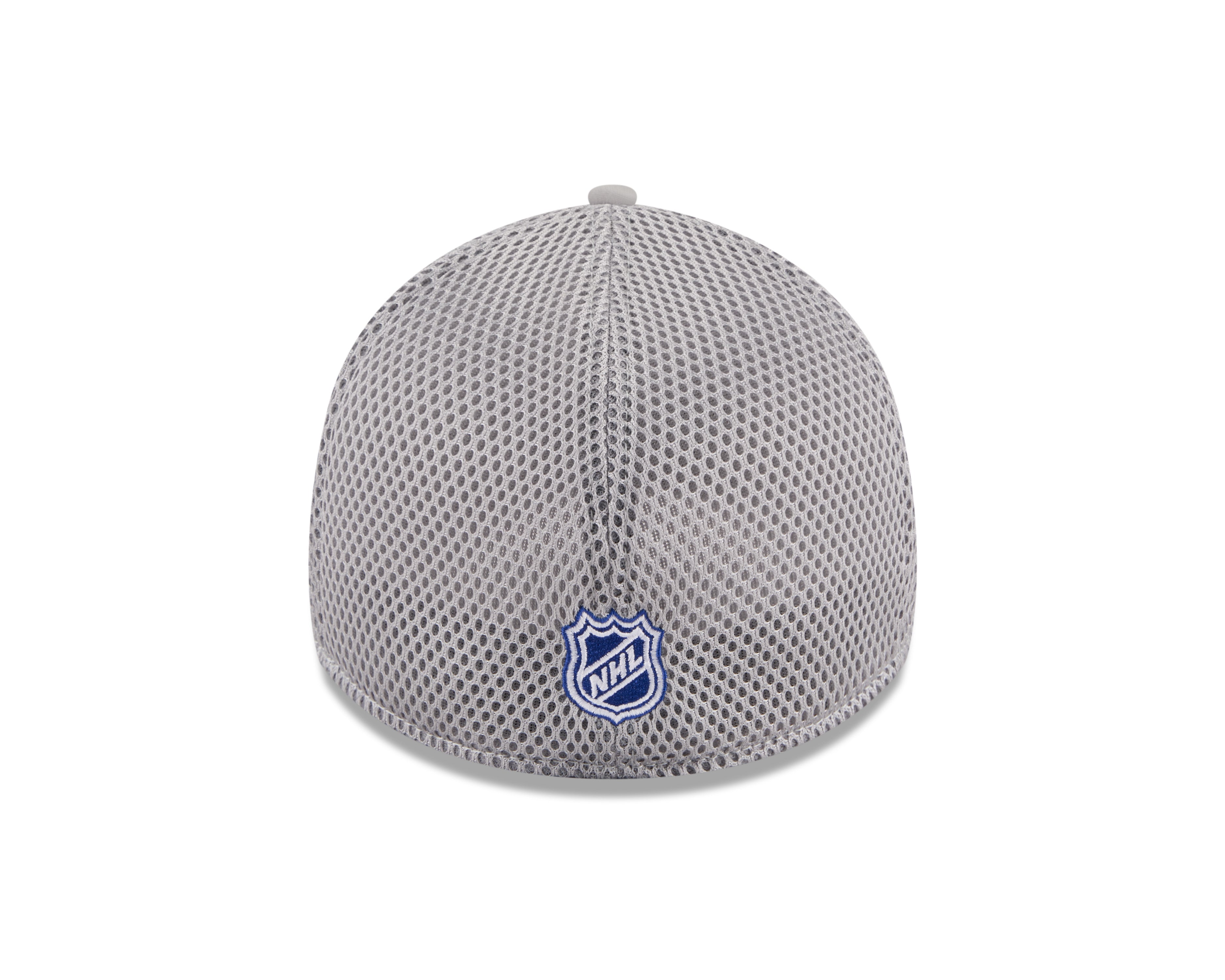 Gray mesh cap with NHL logo on a white background