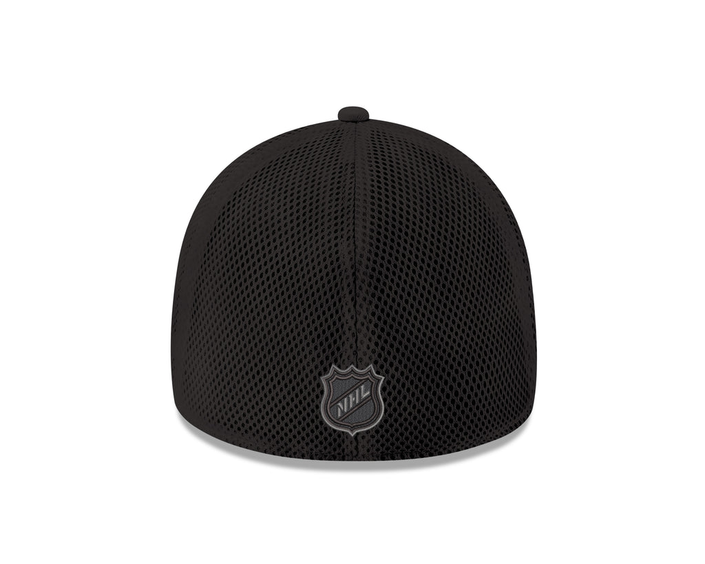 Black hockey cap with NHL logo on a white background