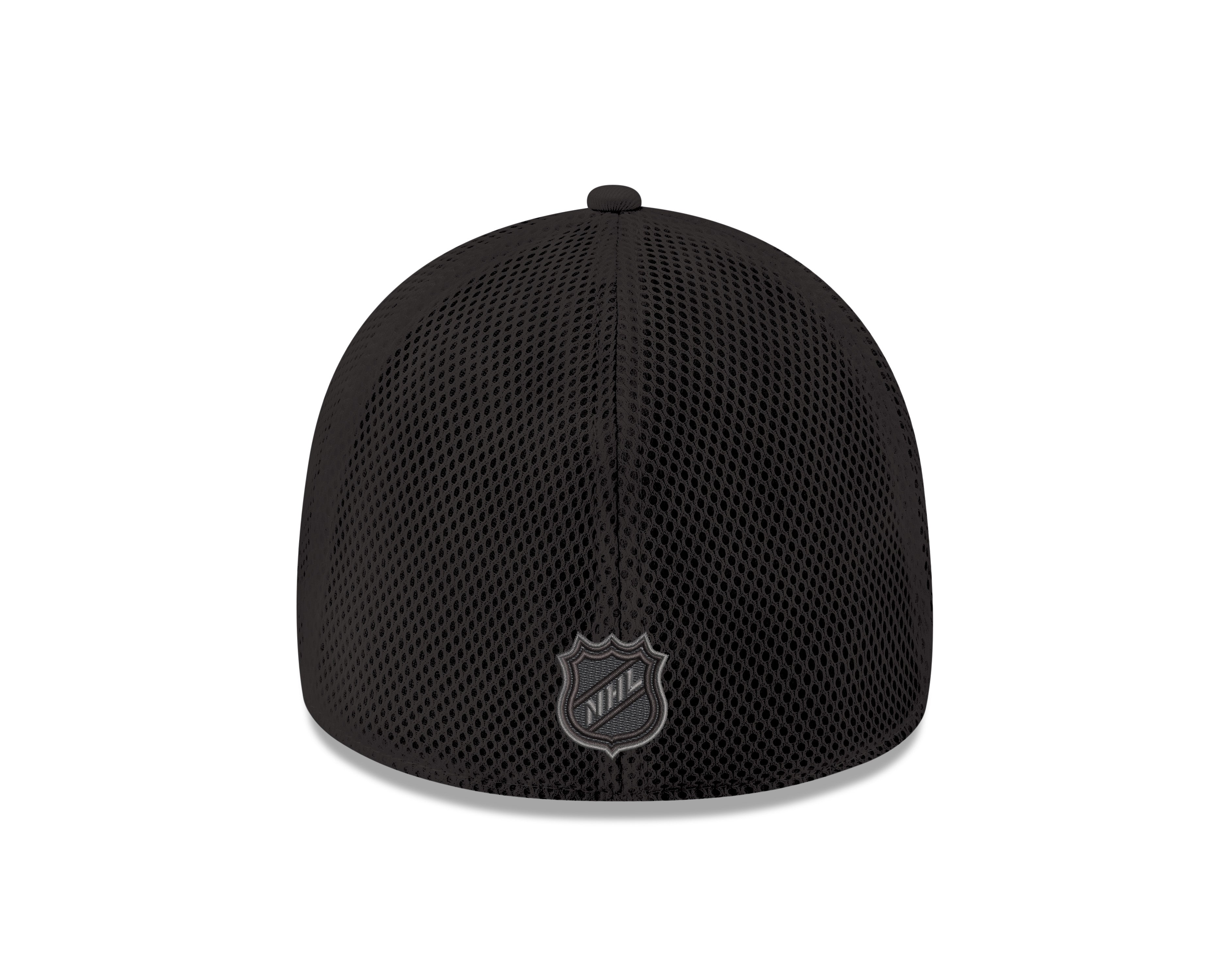 Black hockey cap with NHL logo on a white background
