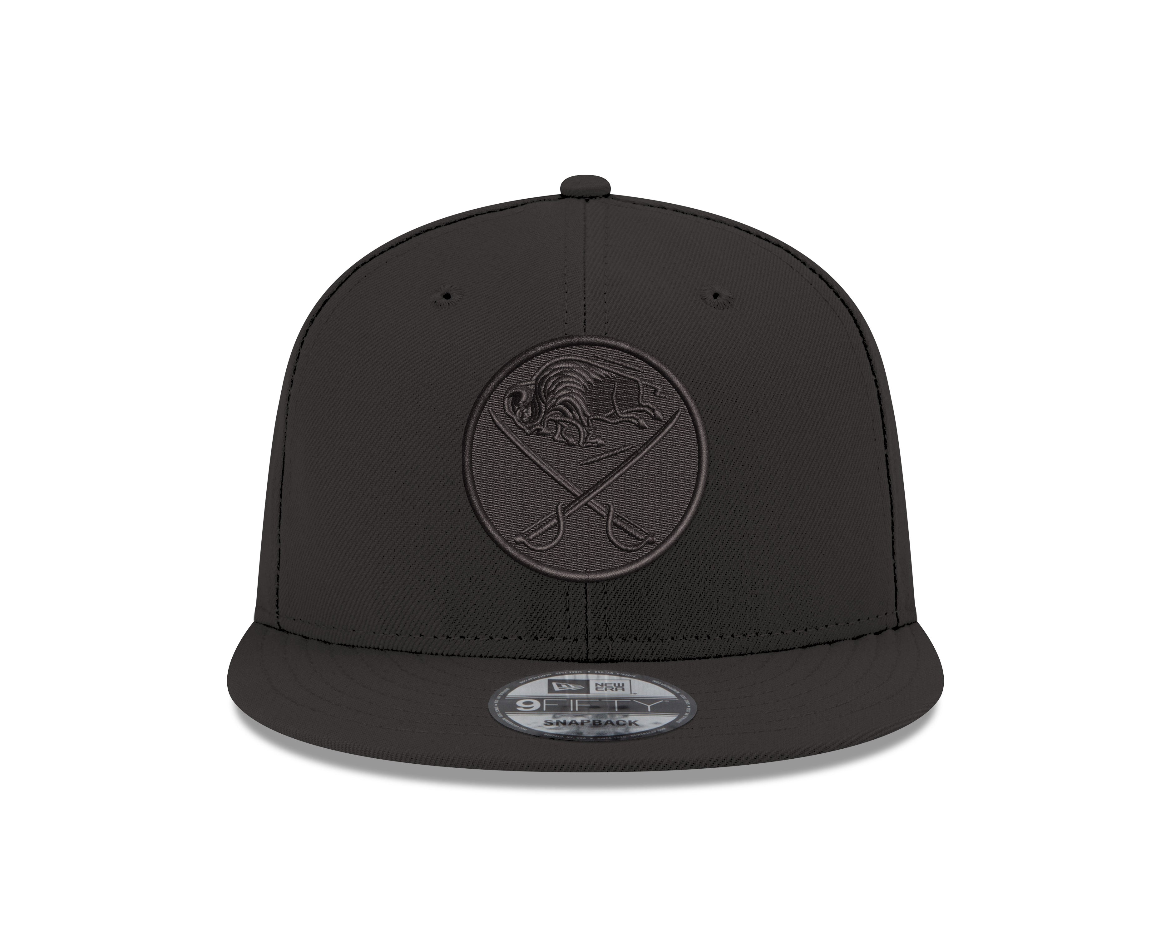 Black cap with a logo on a white background