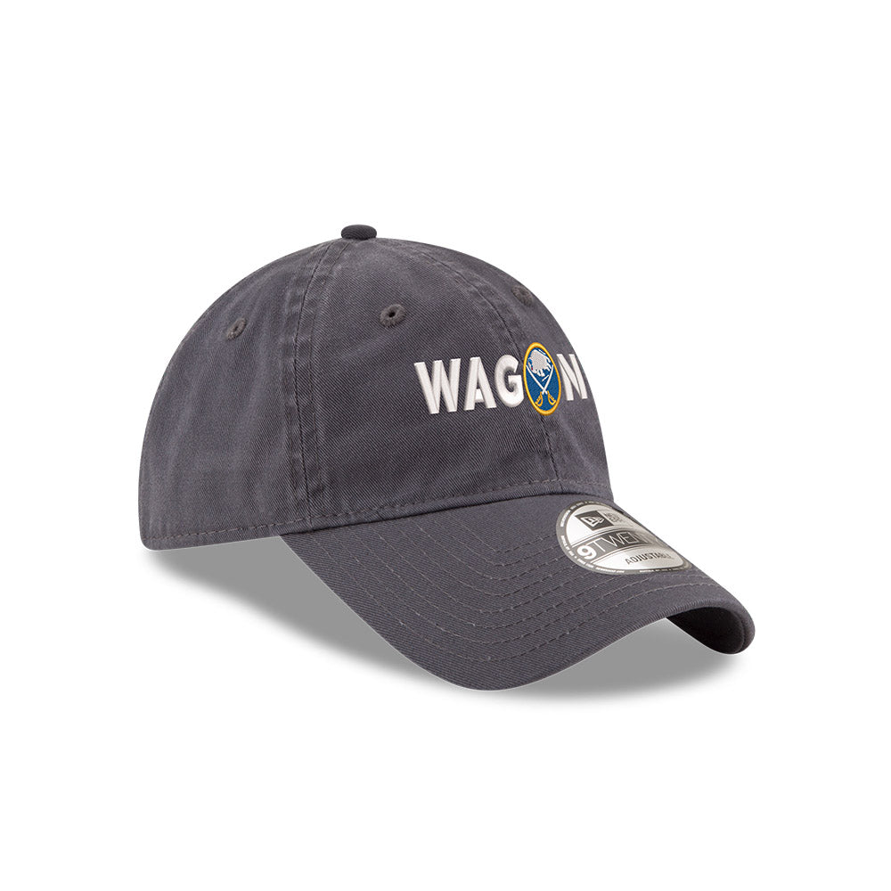 Gray cap with 'WAGON' logo on a white background