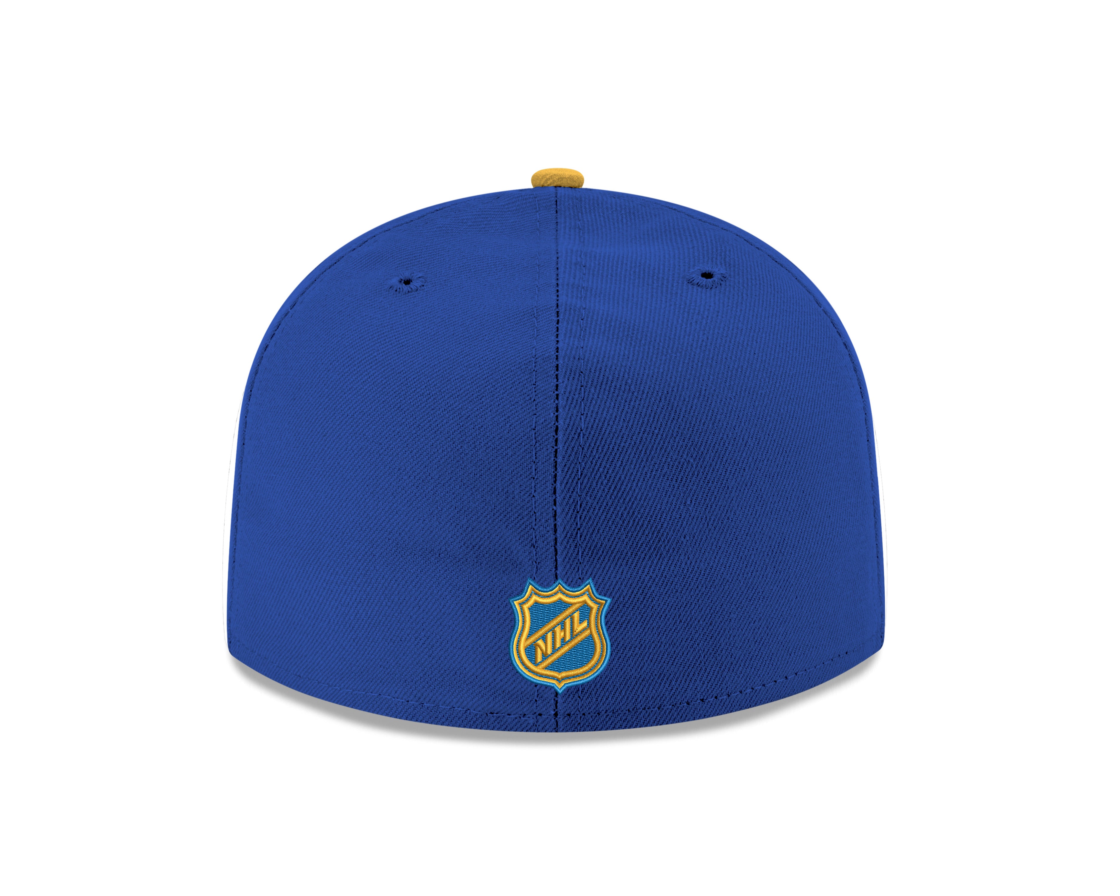 Blue cap with NHL logo on a white background