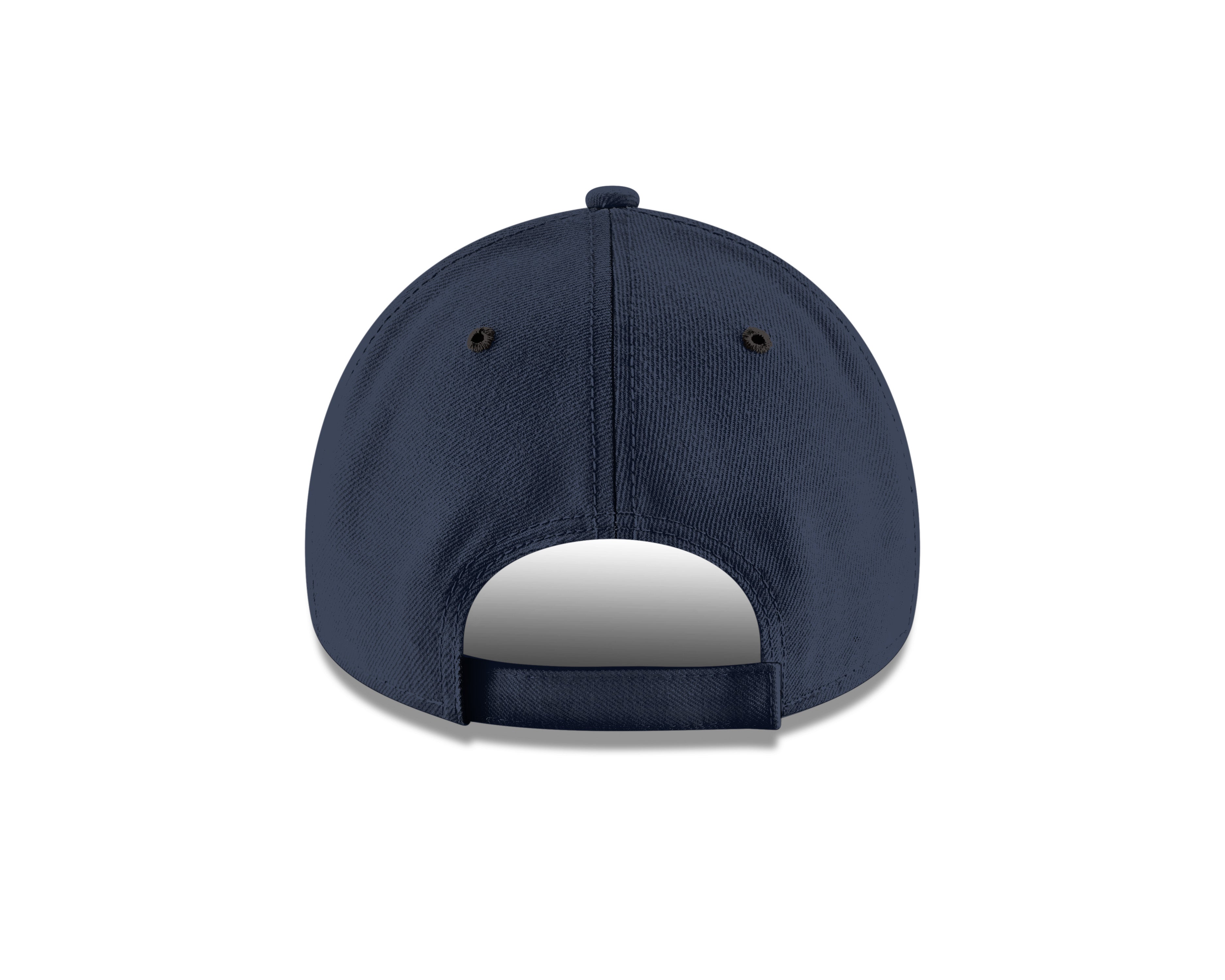 Navy blue baseball cap on a white background