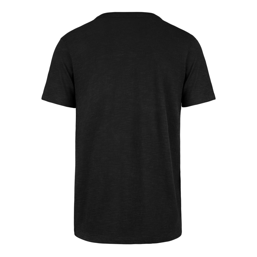 Black t-shirt on a white background