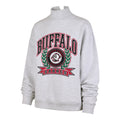 Gray sweatshirt with 'Buffalo Sabres' logo on a white background