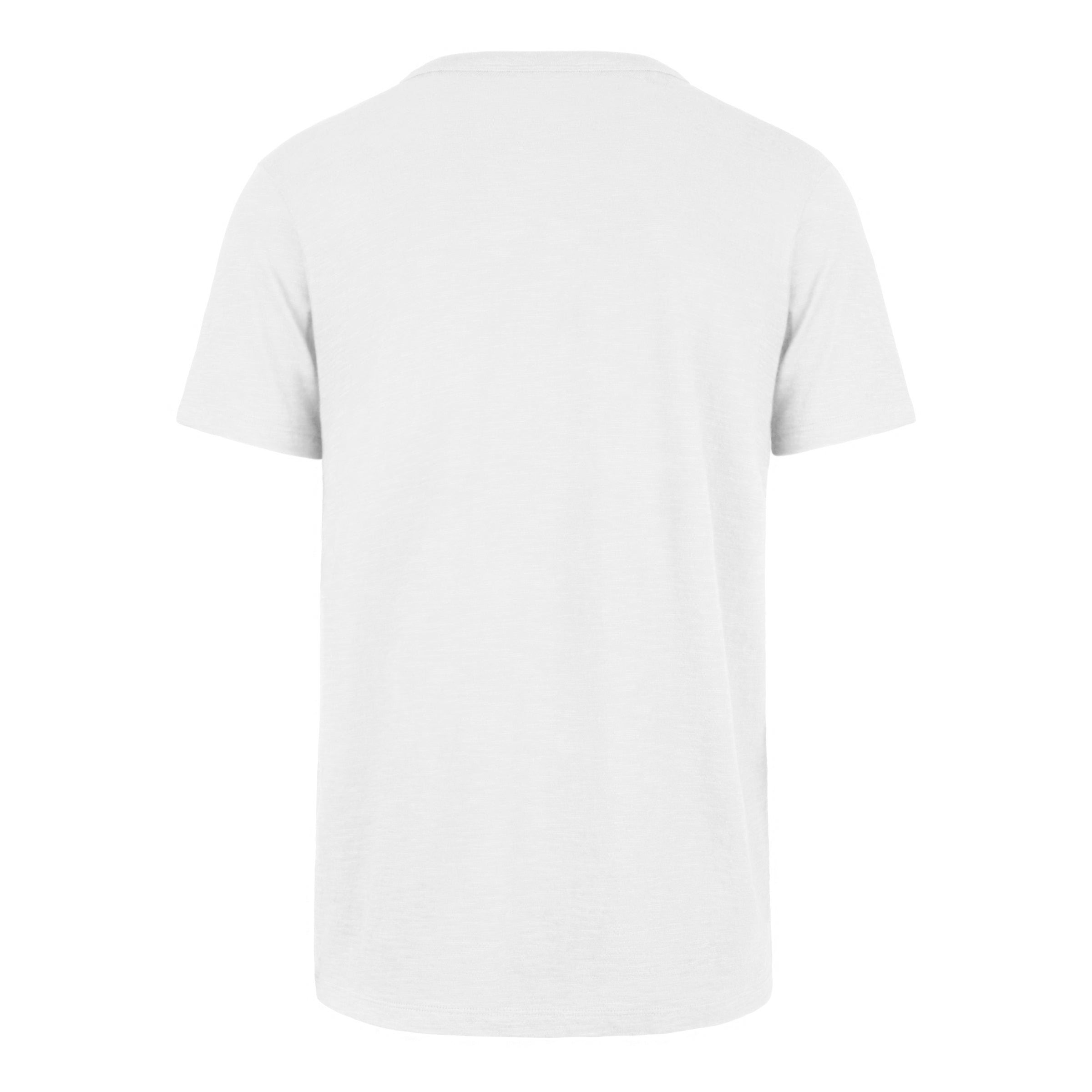 Plain white t-shirt on a light beige background