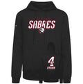 Black hoodie with 'Buffalo Sabres' logo and number '4 Byram' on a white background