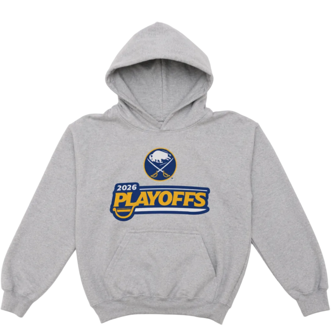 Buffalo Sabres Youth 2026 Playoffs Hoodie - Grey