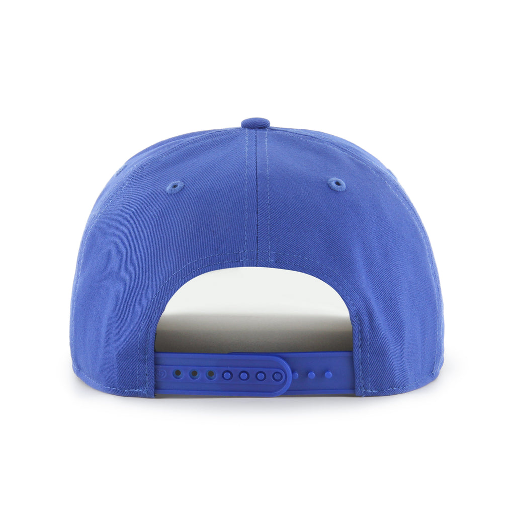 Blue baseball cap on a white background