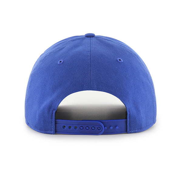 Blue baseball cap on a white background