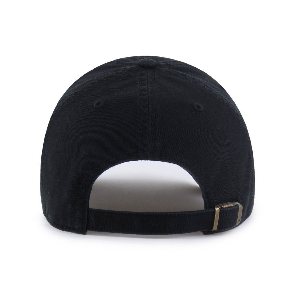 Black baseball cap on a white background