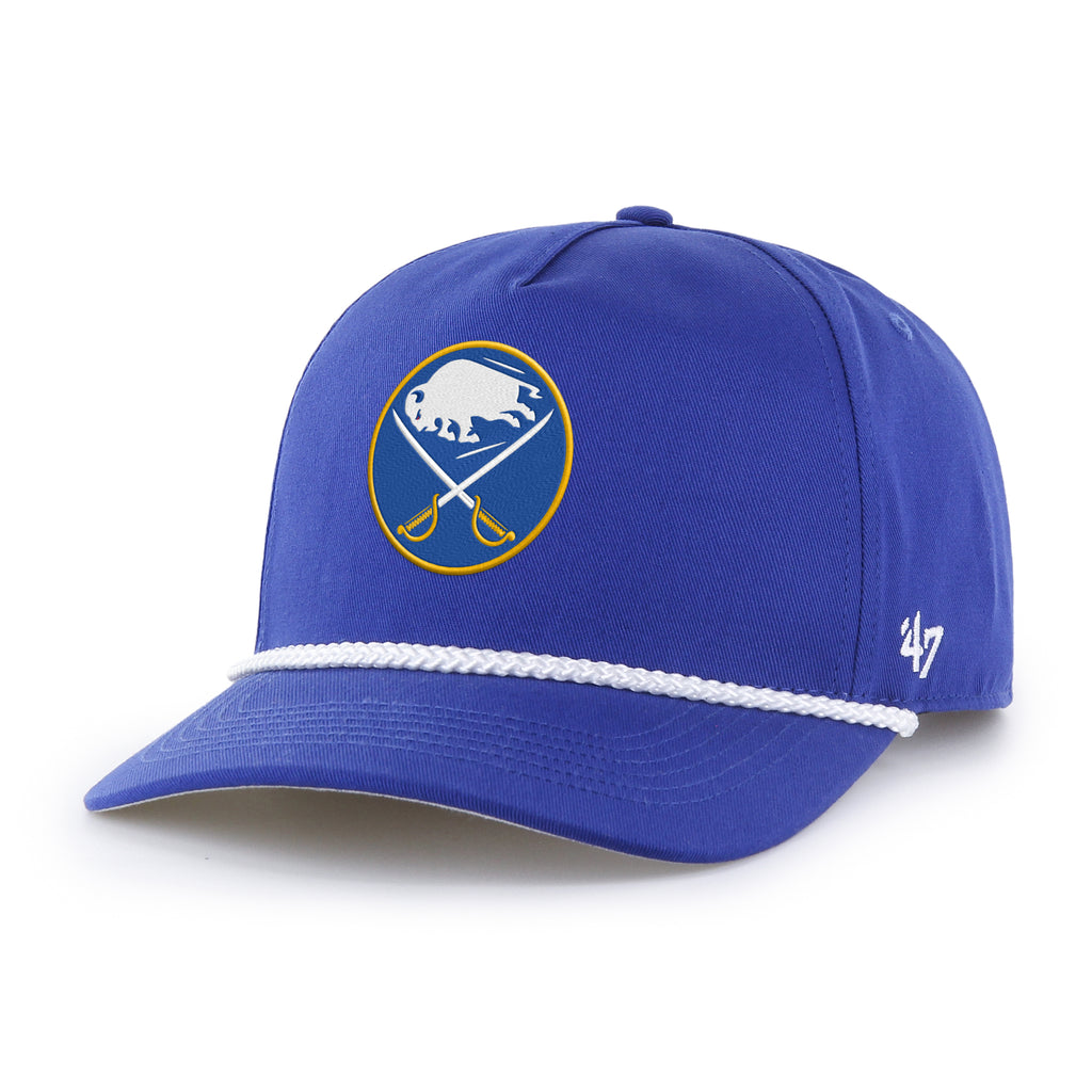 Blue cap with a logo and '47' brand on a white background