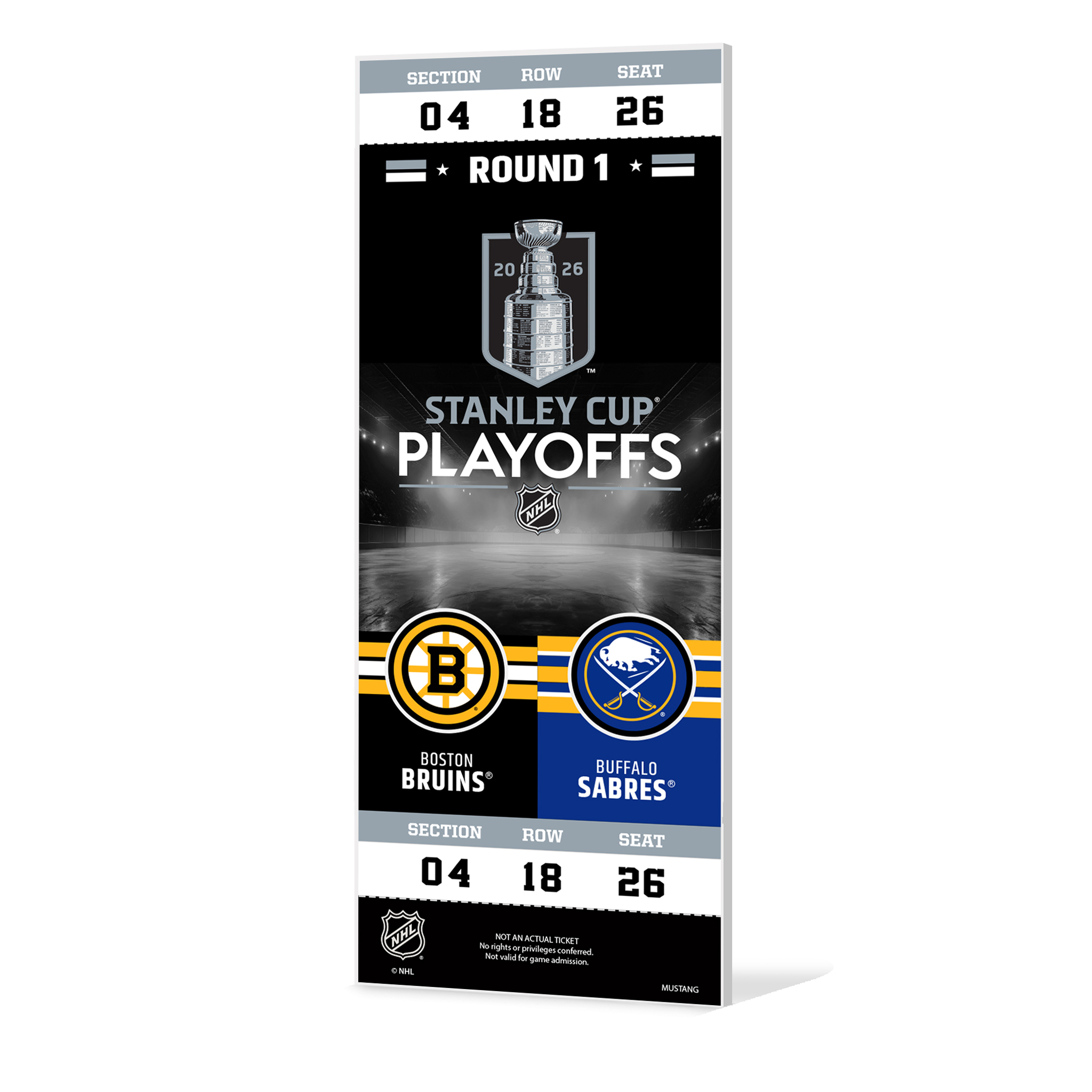 Buffalo Sabres 2026 Stanley Cup Playoffs Round One Souvenir Ticket vs. Boston Bruins