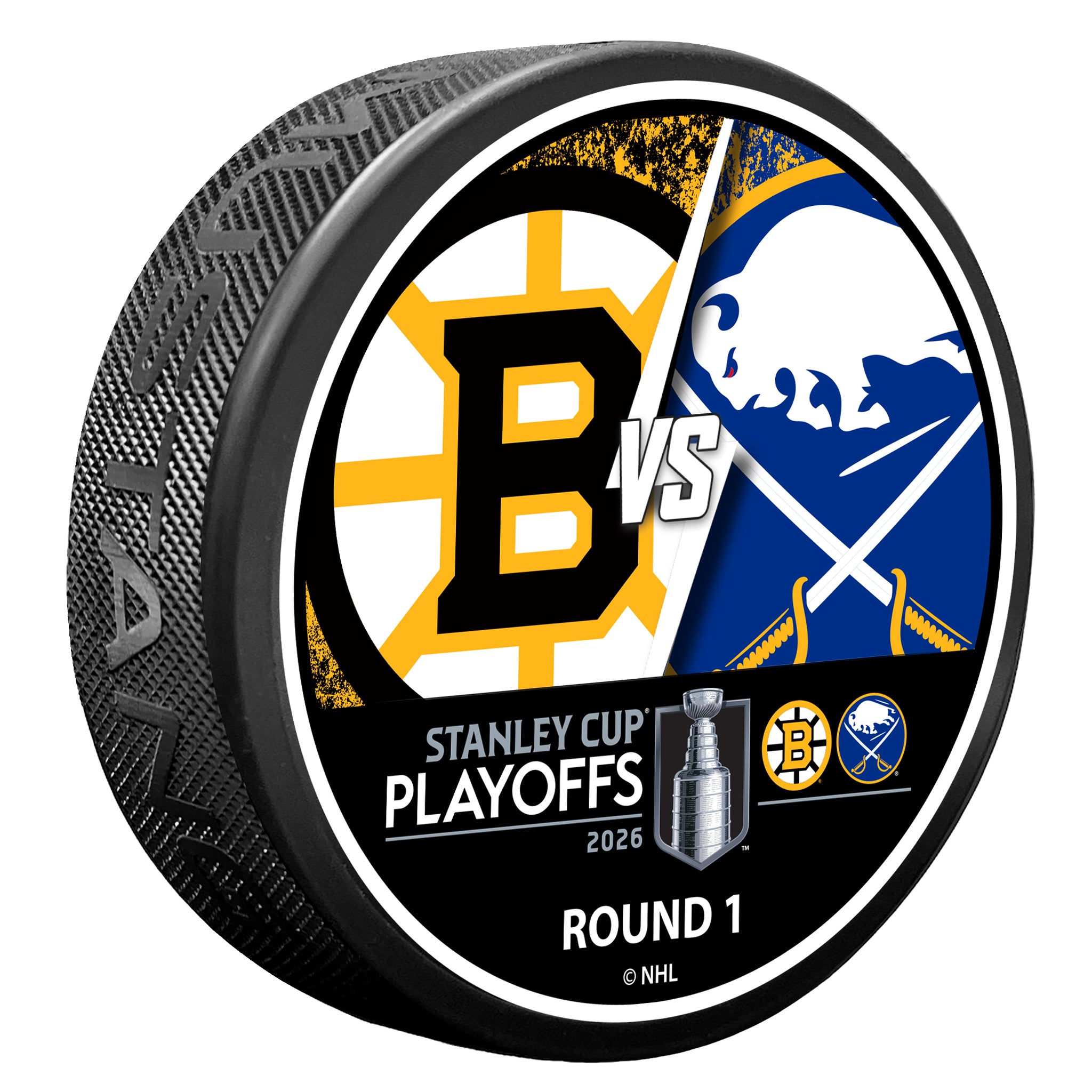 Buffalo Sabres 2026 Stanley Cup Playoffs Round One Match Up Puck vs. Boston Bruins