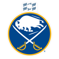 Logo of a white buffalo with crossed swords on a blue background, featuring 'Blue' branding.