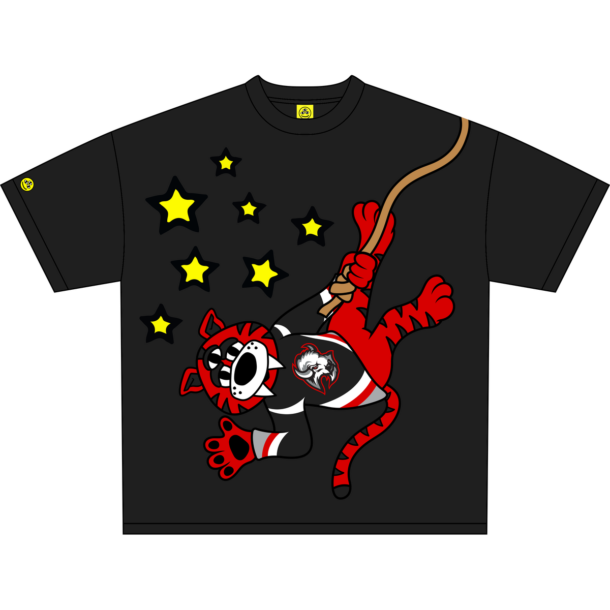 Buffalo Sabres x Just Dishin' Sabretooth Rappel T-Shirt - Black & Red