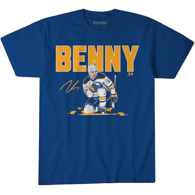 Royal Blue Zach Benson T-Shirty Benny written in Gold 