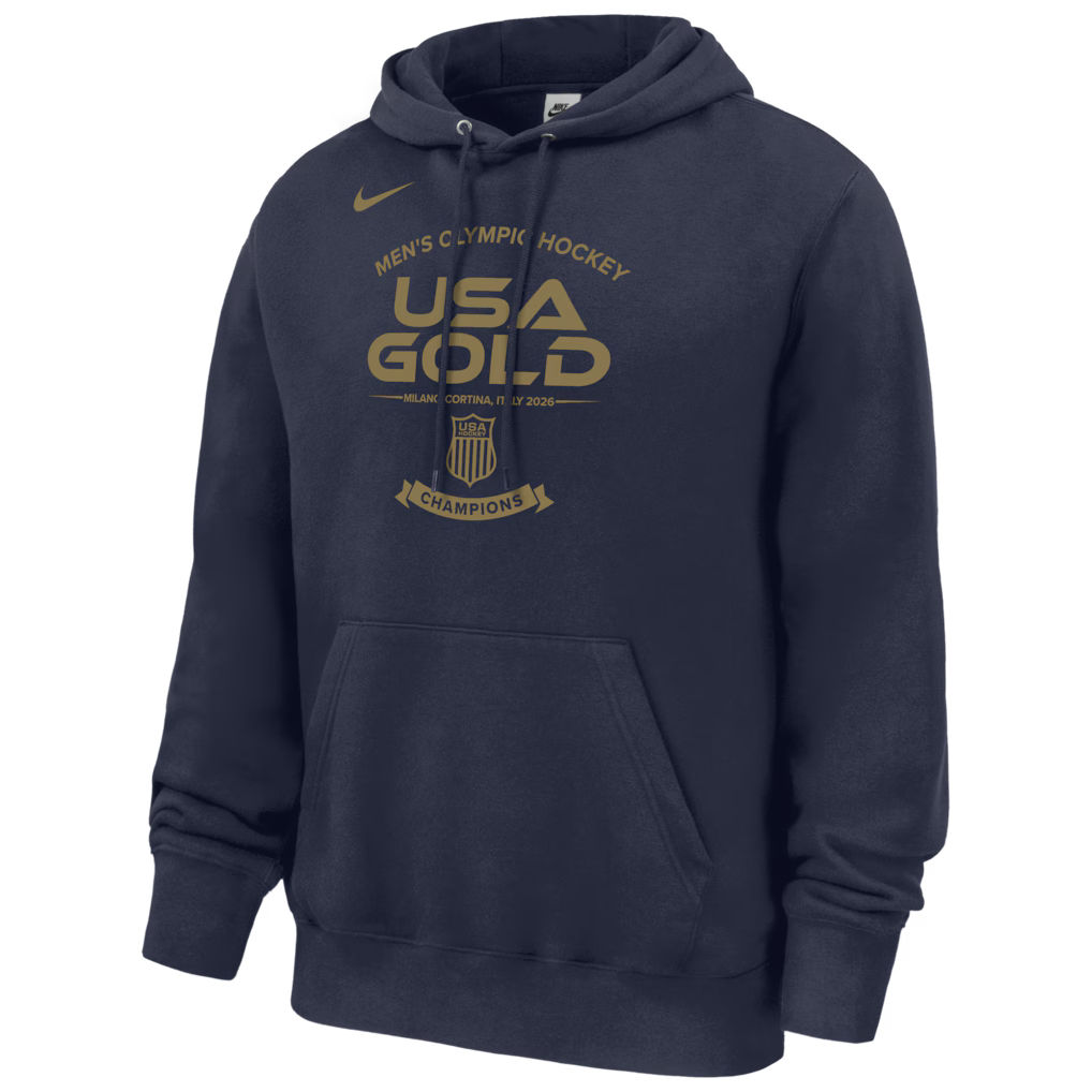 Navy hoodie with 'USA Gold' text and Nike logo