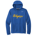 Blue hoodie with 'Wagon' text and Nike logo with buffalo sabres logo off center and underneath the "Wagon text"