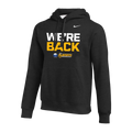 Black hoodie with 'We're Back' text and Buffalo Sabres playoff logo 