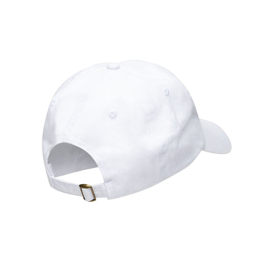 White baseball cap on a white background